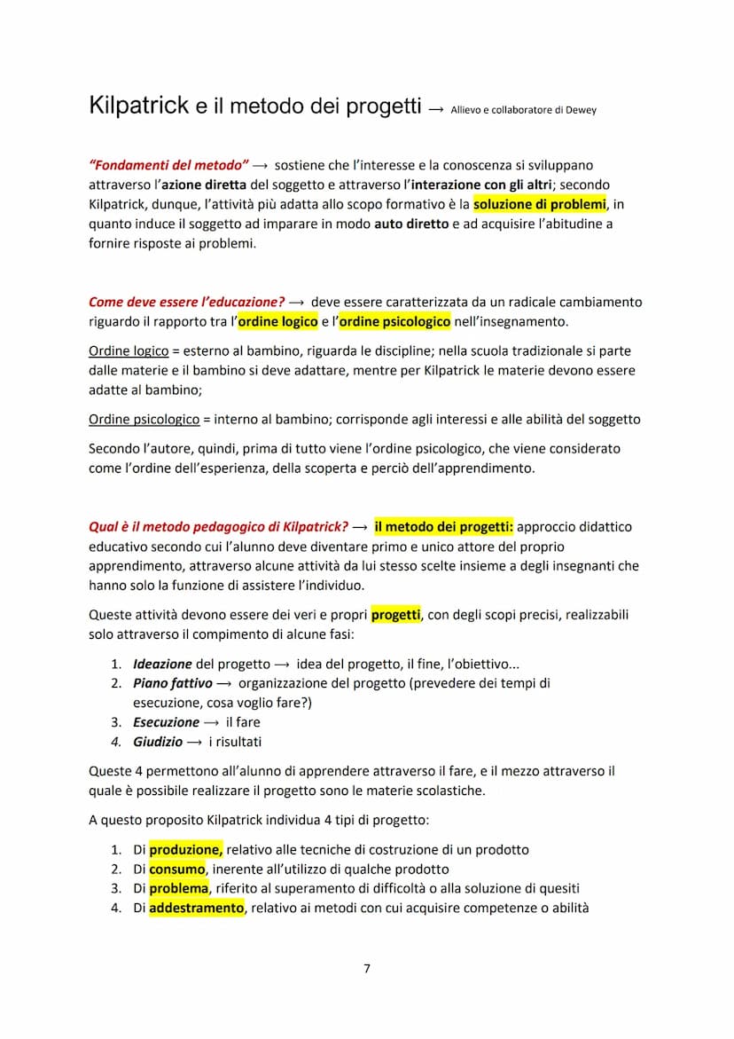 L'attivismo pedagogico
Che cos'è?
Con il termine attivismo ci riferiamo ad un insieme di studi
e di esperienze che vanno di pari passo e olt