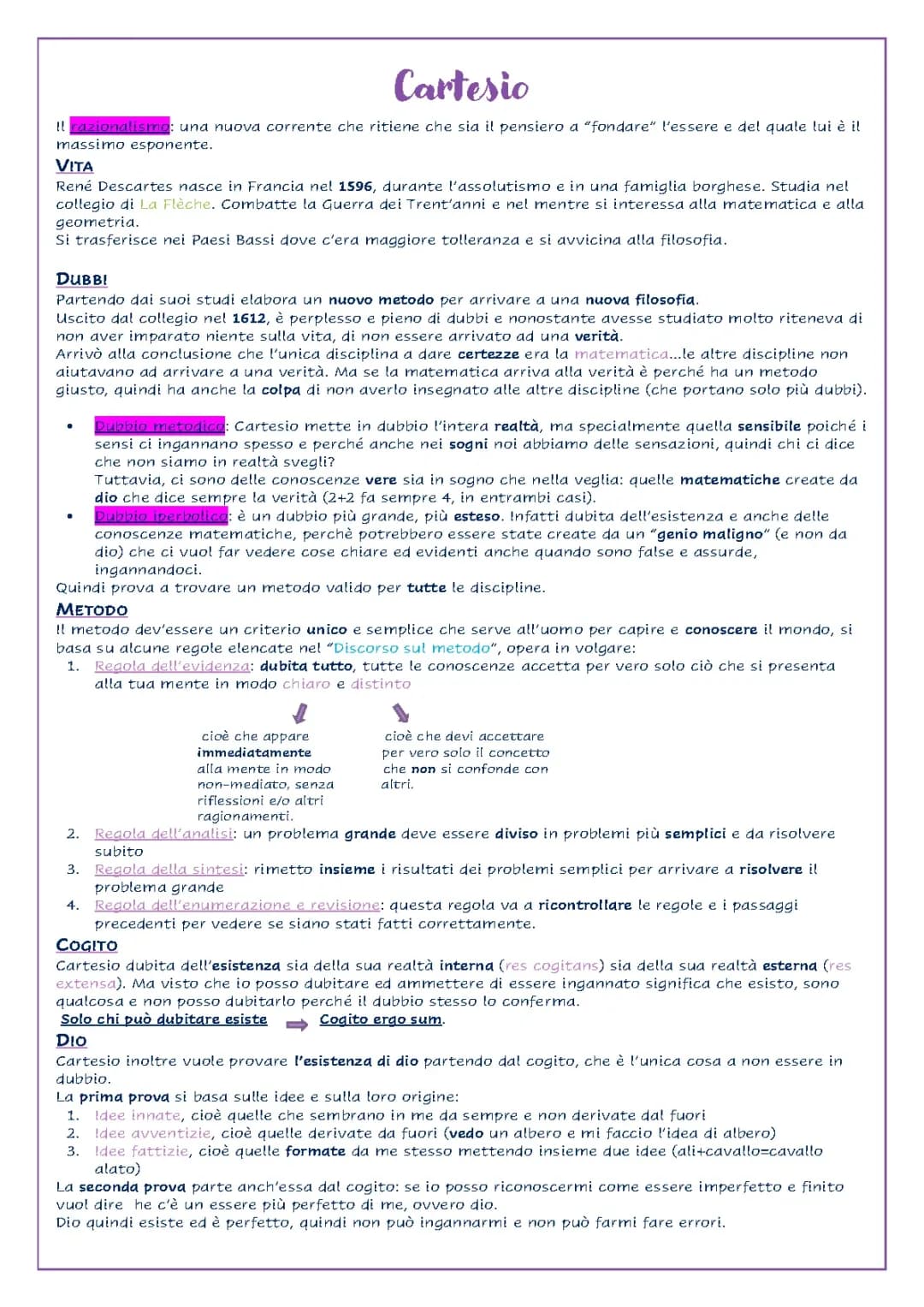 Cartesio, Pascal e Spinoza-filosofia