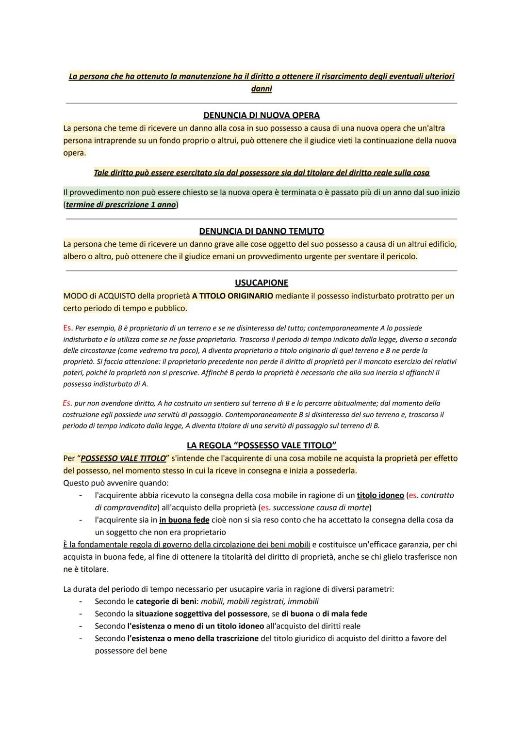 # PROPRIETÀ - DIRITTO SOGGETTIVO

## DETENZIONE E POSSESSO

Posizioni di fatto e consistono nel potere effettivo che un soggetto esercita su