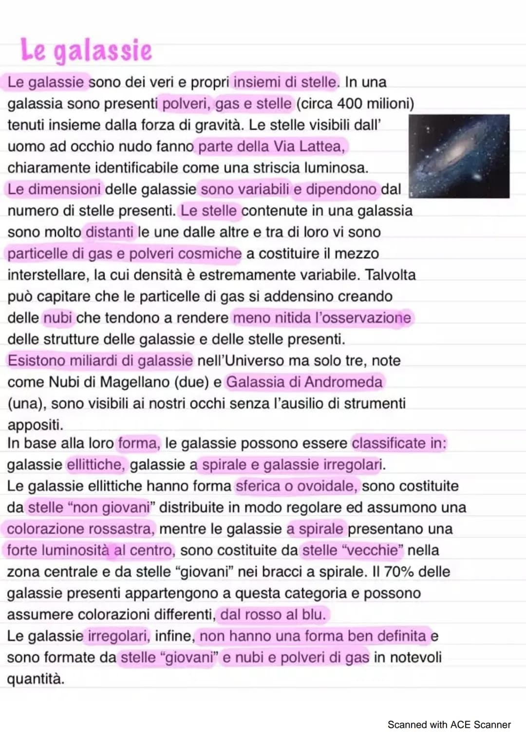 Lo universe
L'Universo si può definire come "l'insieme di tutte le cose che esistono":
stelle, galassie, pianeti, materia, energia.
Ad occhi