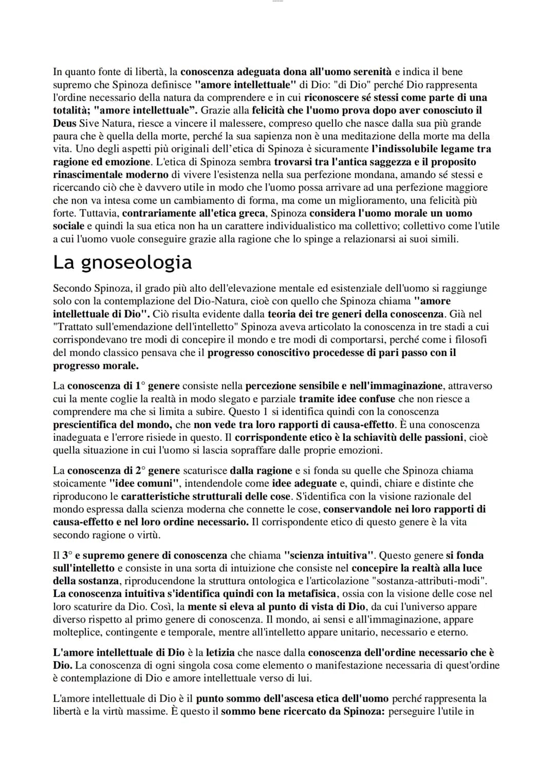 Spinoza
La vita
Nacque ad Amsterdam il 24 novembre 1632 da una famiglia ebraica che è stata costretta ad
abbandonare la Spagna per intollera