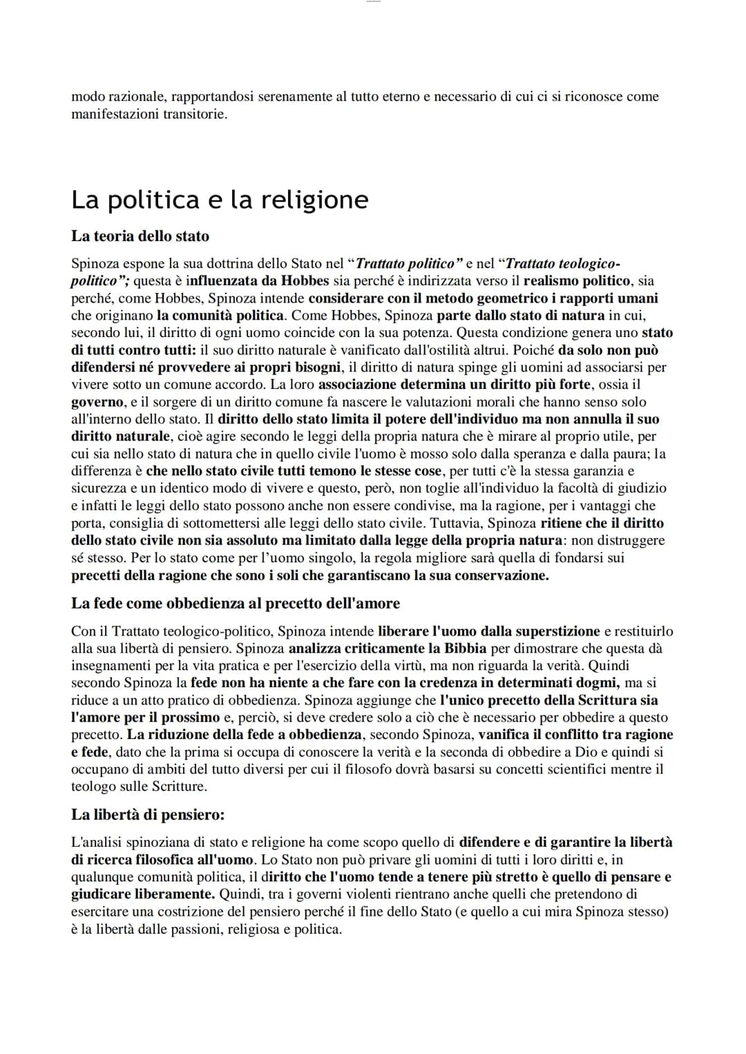 Spinoza
La vita
Nacque ad Amsterdam il 24 novembre 1632 da una famiglia ebraica che è stata costretta ad
abbandonare la Spagna per intollera