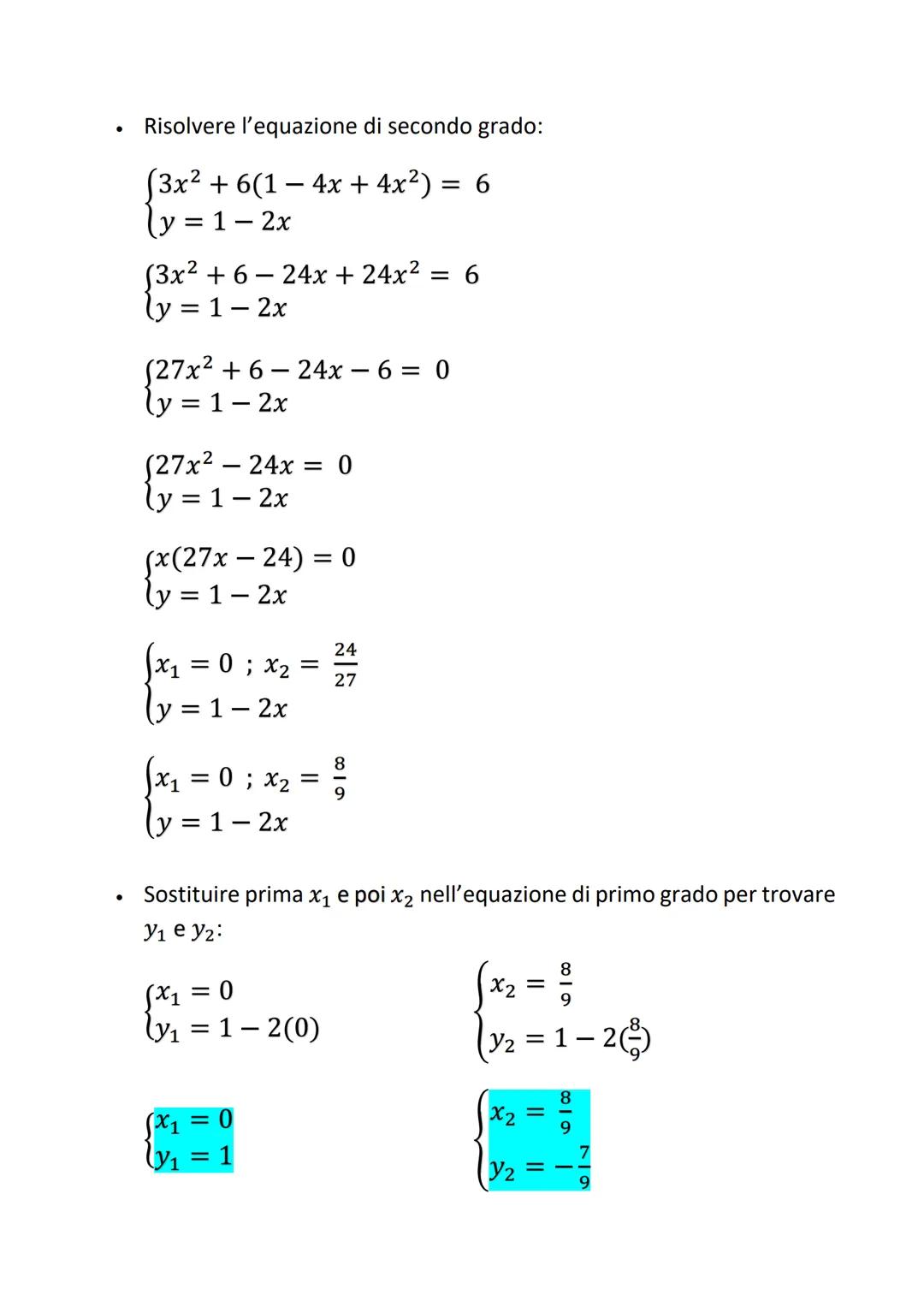 # SISTEMI DI 2 EQUAZIONI DI 2° GRADO A
# 2 INCOGNITE

Sono sistemi in cui compare un'equazione di secondo grado a 2 incognite
e un'equazione