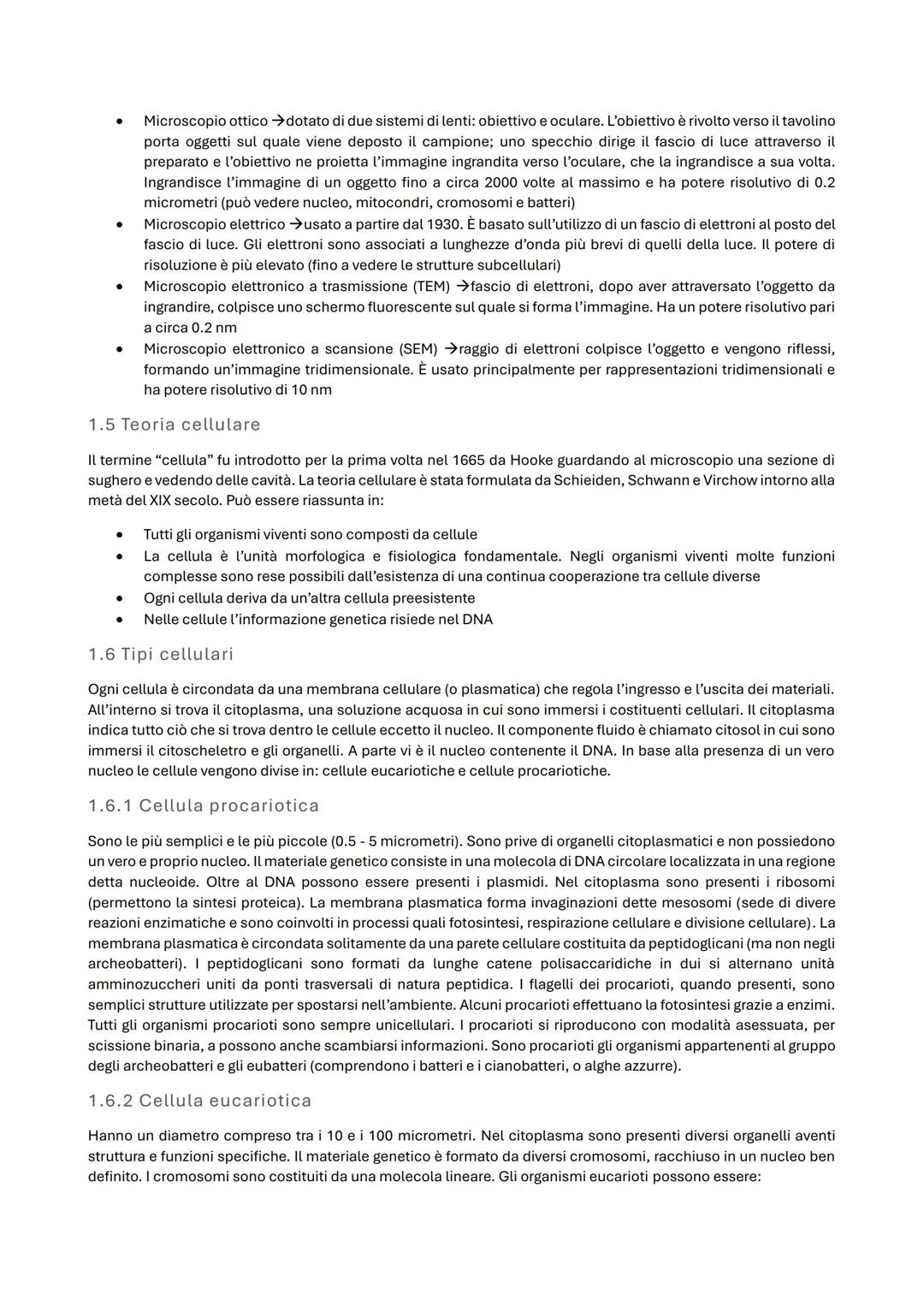 --- OCR Start ---
Biologia cellulare
1.1 Introduzione alla biologia
La biologia studia gli esseri viventi e il loro funzionamento. Un organi