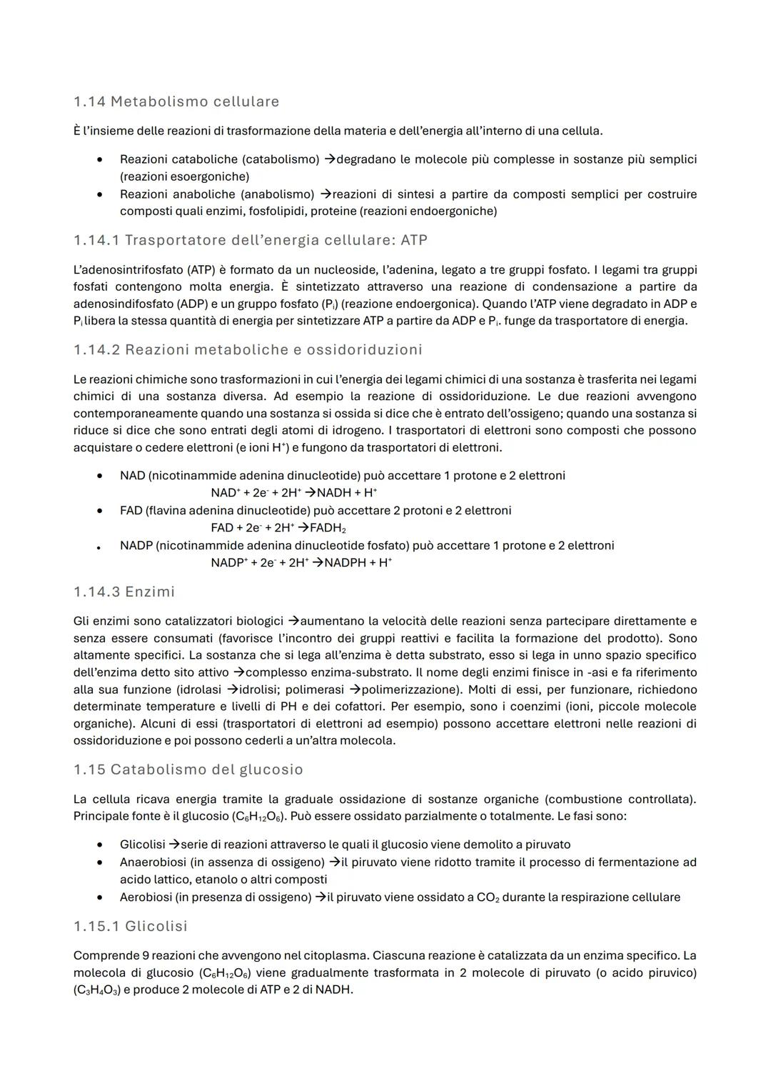 --- OCR Start ---
Biologia cellulare
1.1 Introduzione alla biologia
La biologia studia gli esseri viventi e il loro funzionamento. Un organi
