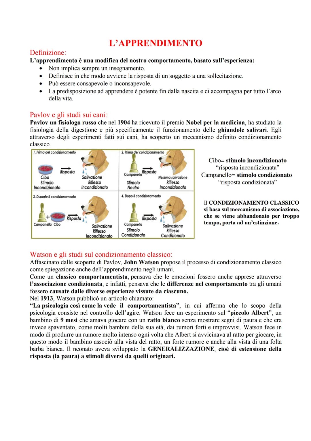 Definizione:
L'apprendimento è una modifica del nostro comportamento, basato sull'esperienza:
Non implica sempre un insegnamento.
●
●
●
Defi