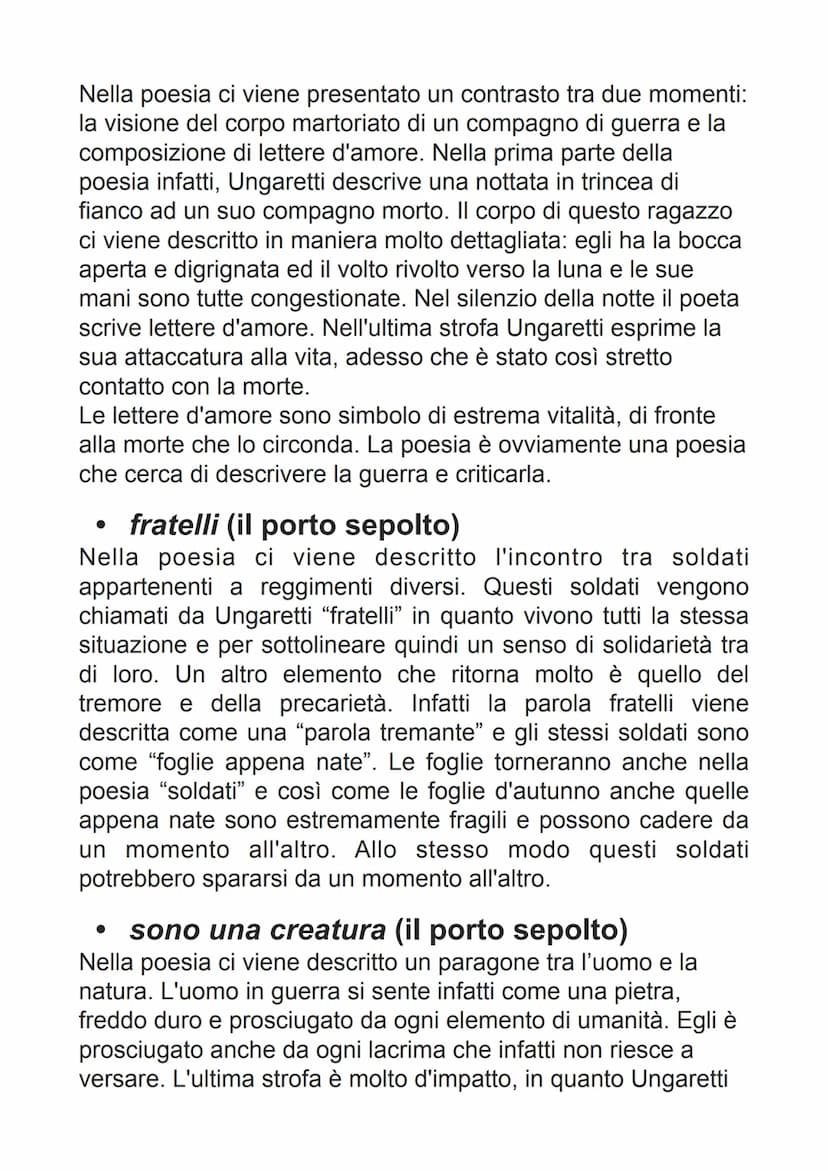 UNGARETTI
• nasce ad Alessandria d'Egitto e passa la sua infanzia lì.
Soggiorna poi anche in Francia
• Da giovane decide di arruolarsi volon