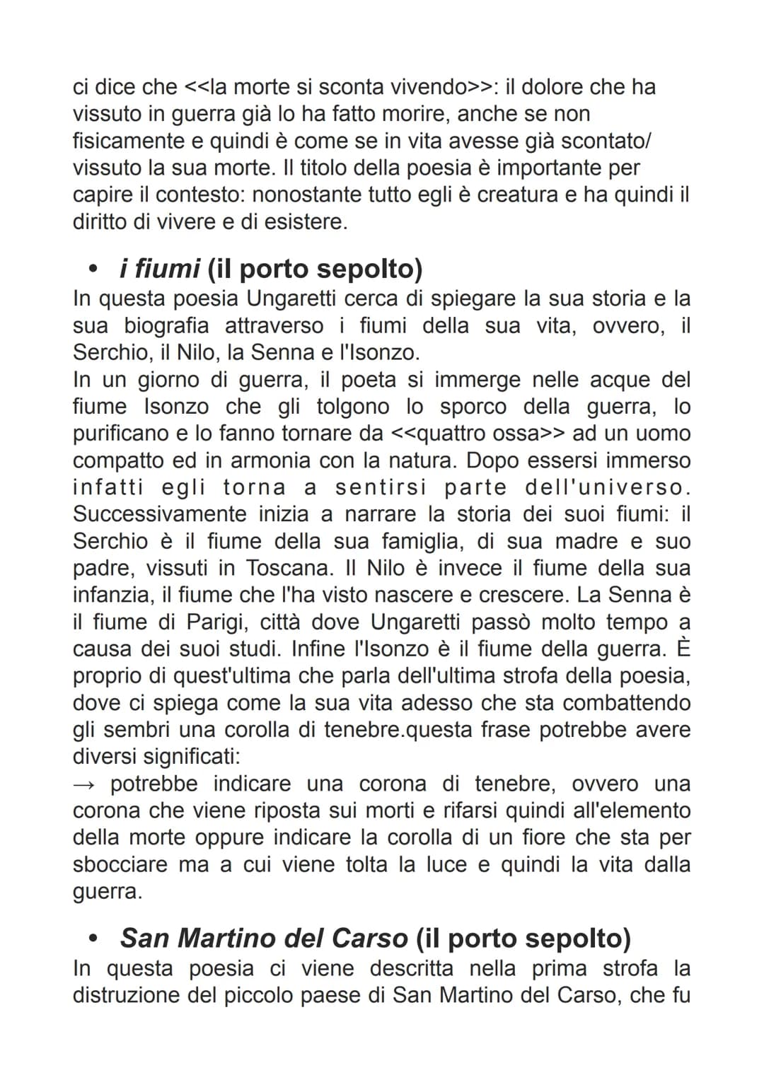 UNGARETTI
• nasce ad Alessandria d'Egitto e passa la sua infanzia lì.
Soggiorna poi anche in Francia
• Da giovane decide di arruolarsi volon