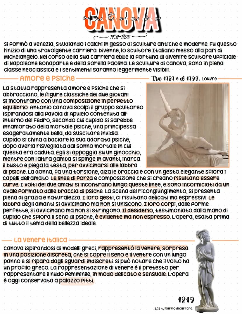 
<p>Il neoclassicismo è un movimento culturale sorto nella seconda metà del 700. Il termine indica un gruppo di artisti e letterati che apro