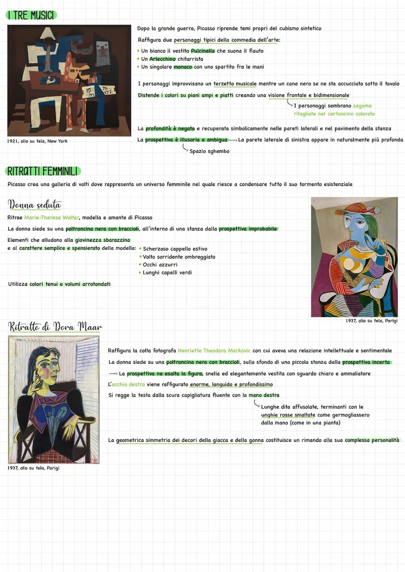 Pablo Picasso
Suo padre era un insegnante nella locale scuola d'arte a Malaga Lo avvia precocemente all'apprendistato artistico
-> Picasso d