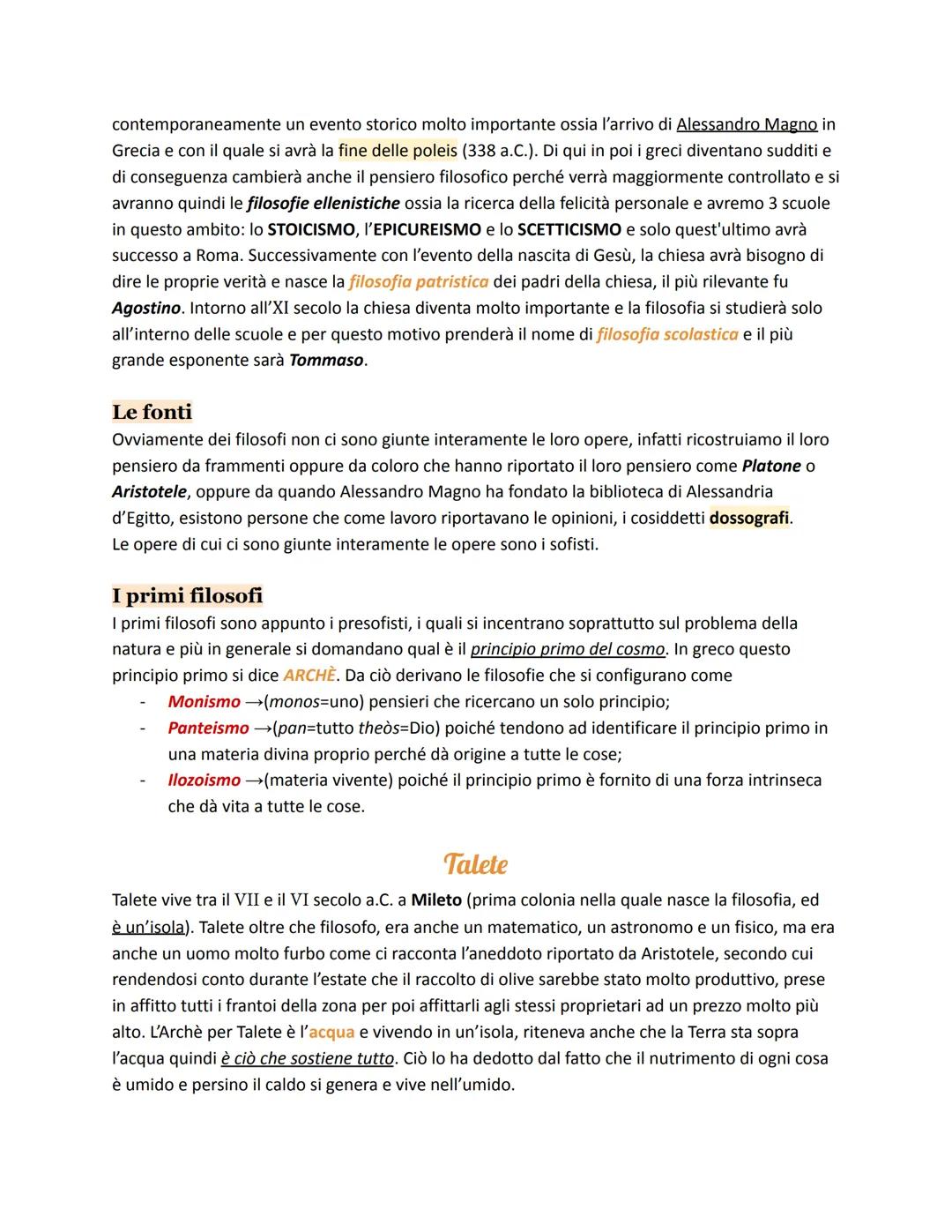 FILO/SOFIA
amare la sapienza
FILOSOFO → colui che si pone delle domande e che va alla ricerca di risposte diverse ed è
colui che di fronte a