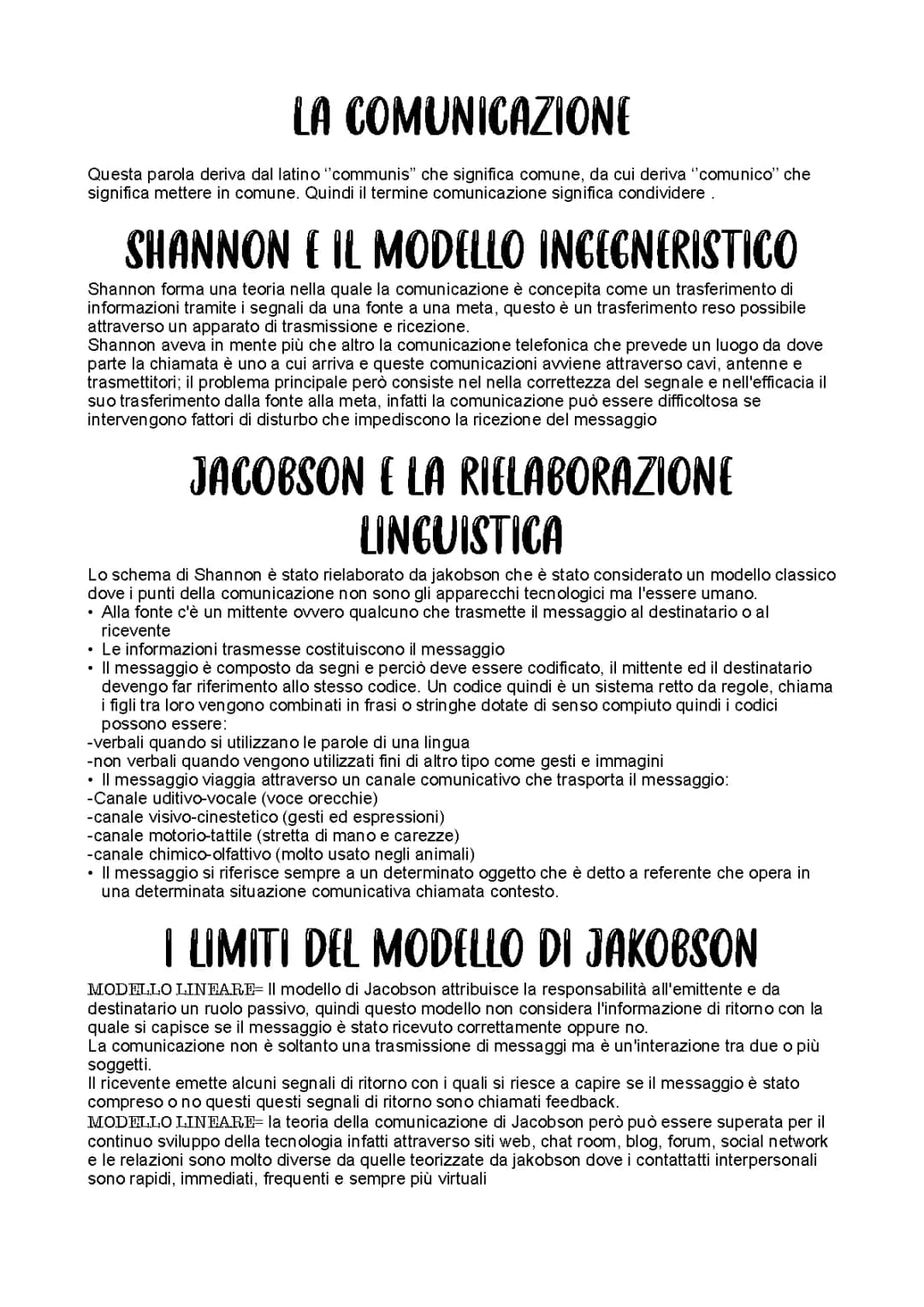 la comunicazione