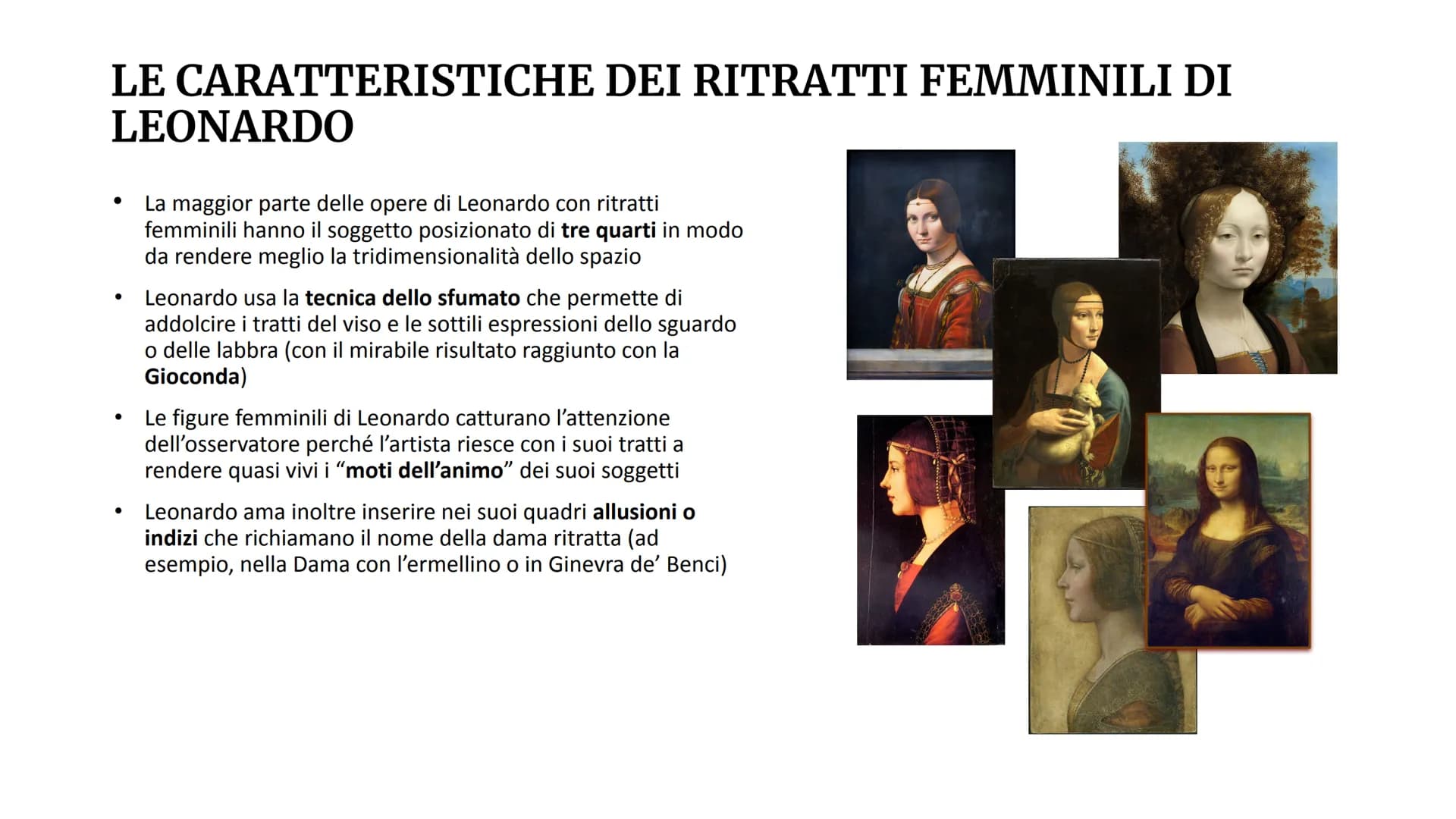 A
bontpop. Sigm
LEONARDO DA VINCI
I ritratti femminili di Leonardo
ret-porting
Gimi
wHin aportante r
Frontpops HNDICE 1. Le caratteristiche 