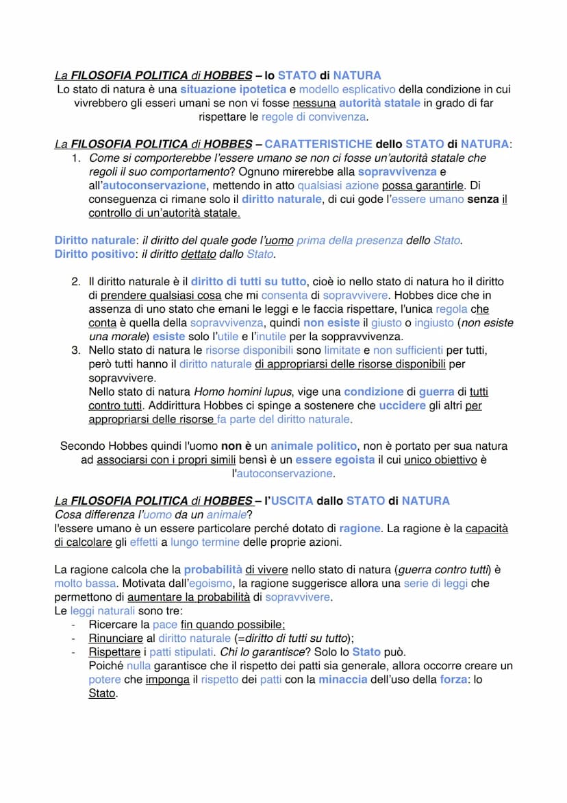 THOMAS HOBBES
VITA e OPERE
Thomas Hobbes nasce nel 1588 (XVIII secolo)
Hobbes disse: mia mamma partorì due gemelli, me e la paura. A questa 