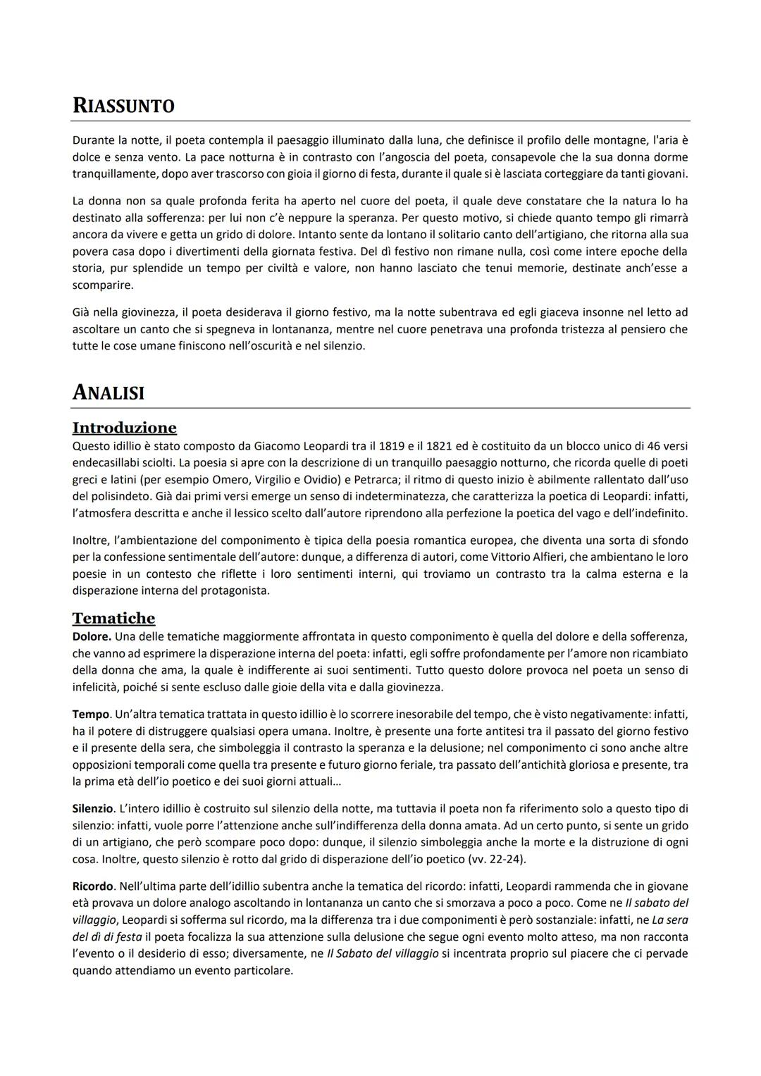 Marta Ferrario e Angelica Lamari
La sera del dì di festa
Giacomo Leopardi
Dolce e chiara è la notte e senza vento,
e queta sovra i tetti e i