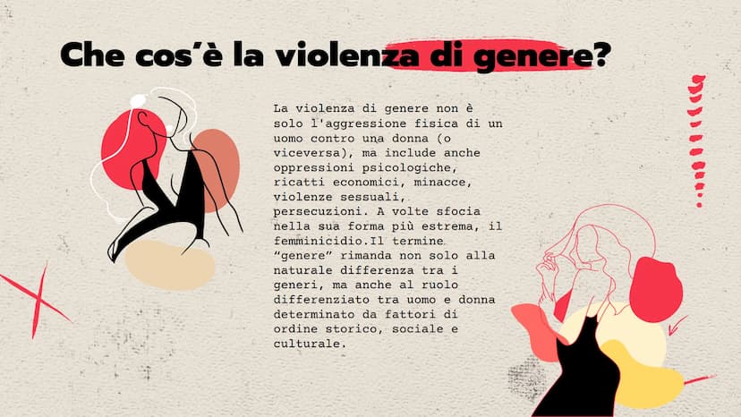 XX
LA VIOLENZA
DI GENERE
се
perchè?
燒 Che cos'è la violenza di genere?
La violenza di genere non è
solo l'aggressione fisica di un
uomo cont