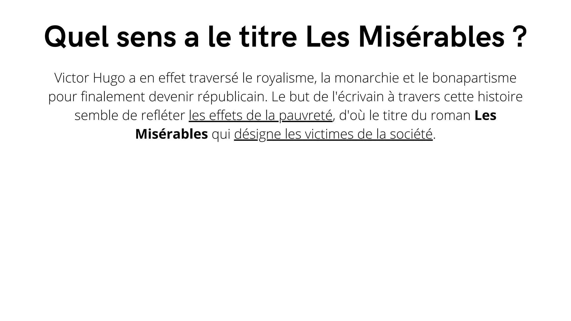 Les
Misérables
Les Misérables: par
Victor Hugo
Alessia Berton L'auteur
Victor-Marie Hugo est né le 26 Fevrier
1802 à Besançon et mort le 22 