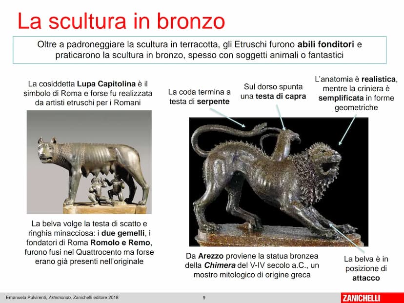 Unità 4
Etruschi e Romani
Emanuela Pulvirenti, Artemondo, Zanichelli editore 2018
1
ZANICHELLI La civiltà etrusca e Roma
Alla civiltà degli 