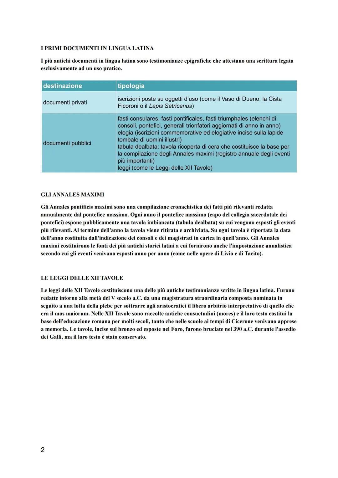 Preistoria della letteratura latina
Mega riassunto
Convenzionalmente l'inizio della letteratura latina è associato alla prima rappresentazio