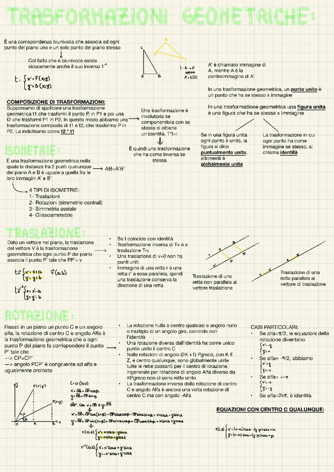 TRASFORMAZIONI GEOMETRICHE