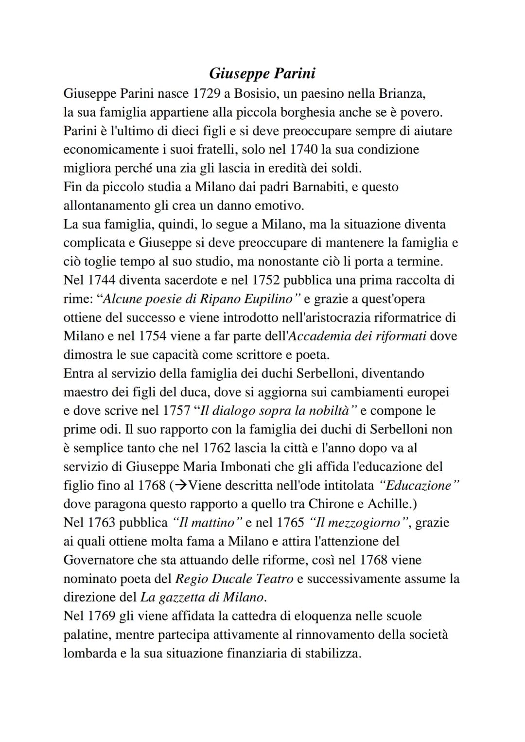 Neoclassicismo e Preromanticismo
• Il Neoclassicismo un movimento si sviluppa nel Settecento
come reazione agli eccessi del Barocco e rivalu