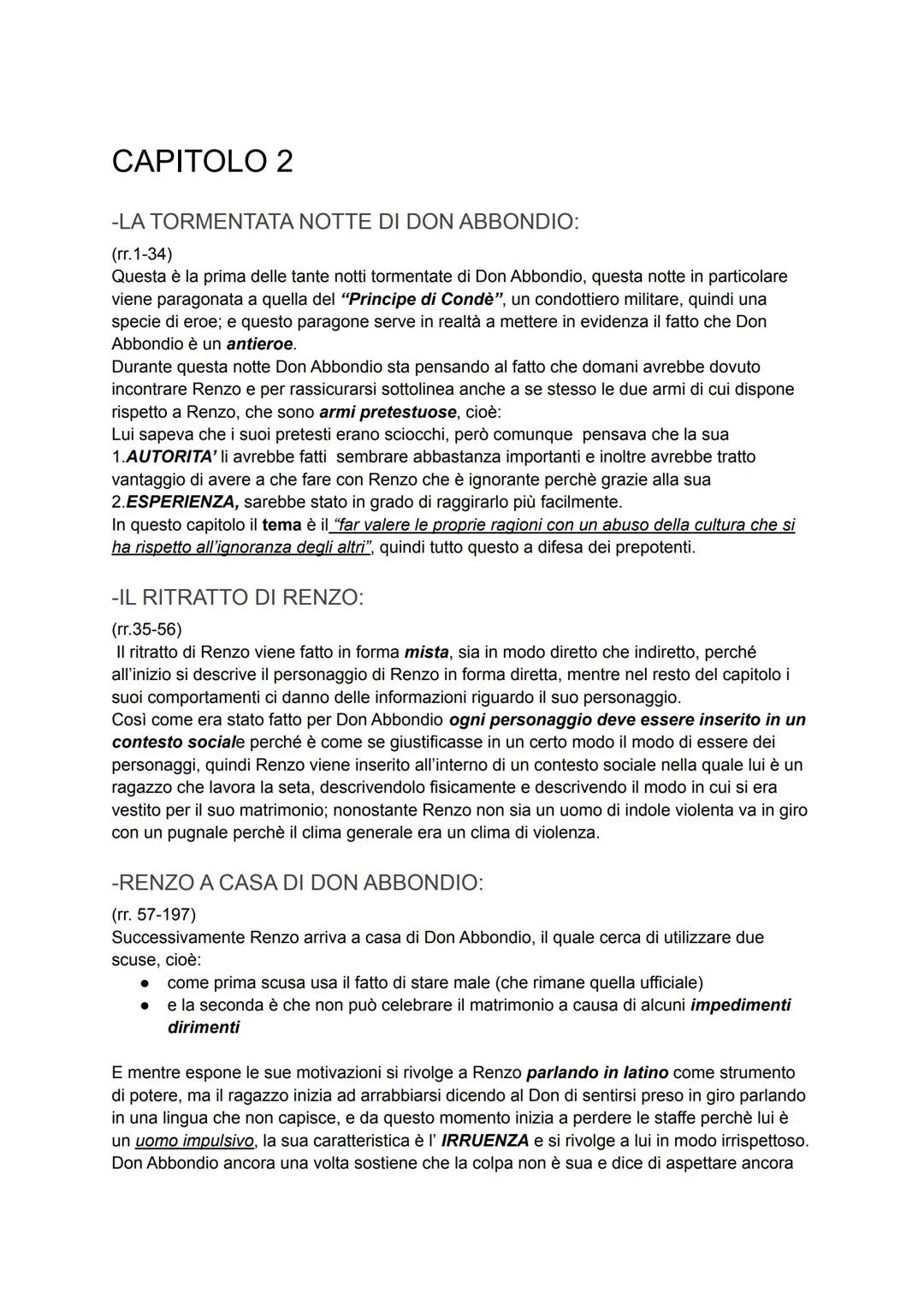 CAPITOLO 2
-LA TORMENTATA NOTTE DI DON ABBONDIO:
(rr.1-34)
Questa è la prima delle tante notti tormentate di Don Abbondio, questa notte in p