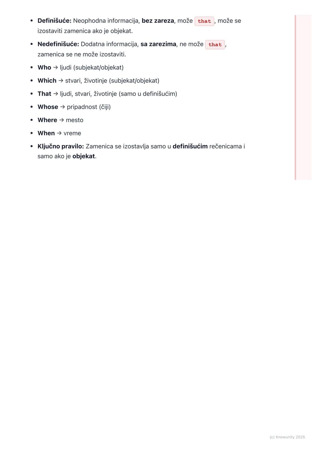 # Relativne rečenice

Uvod u relativne rečenice

Relativne rečenice (Relative Clauses) su zavisne rečenice koje nam daju više
informacija o 
