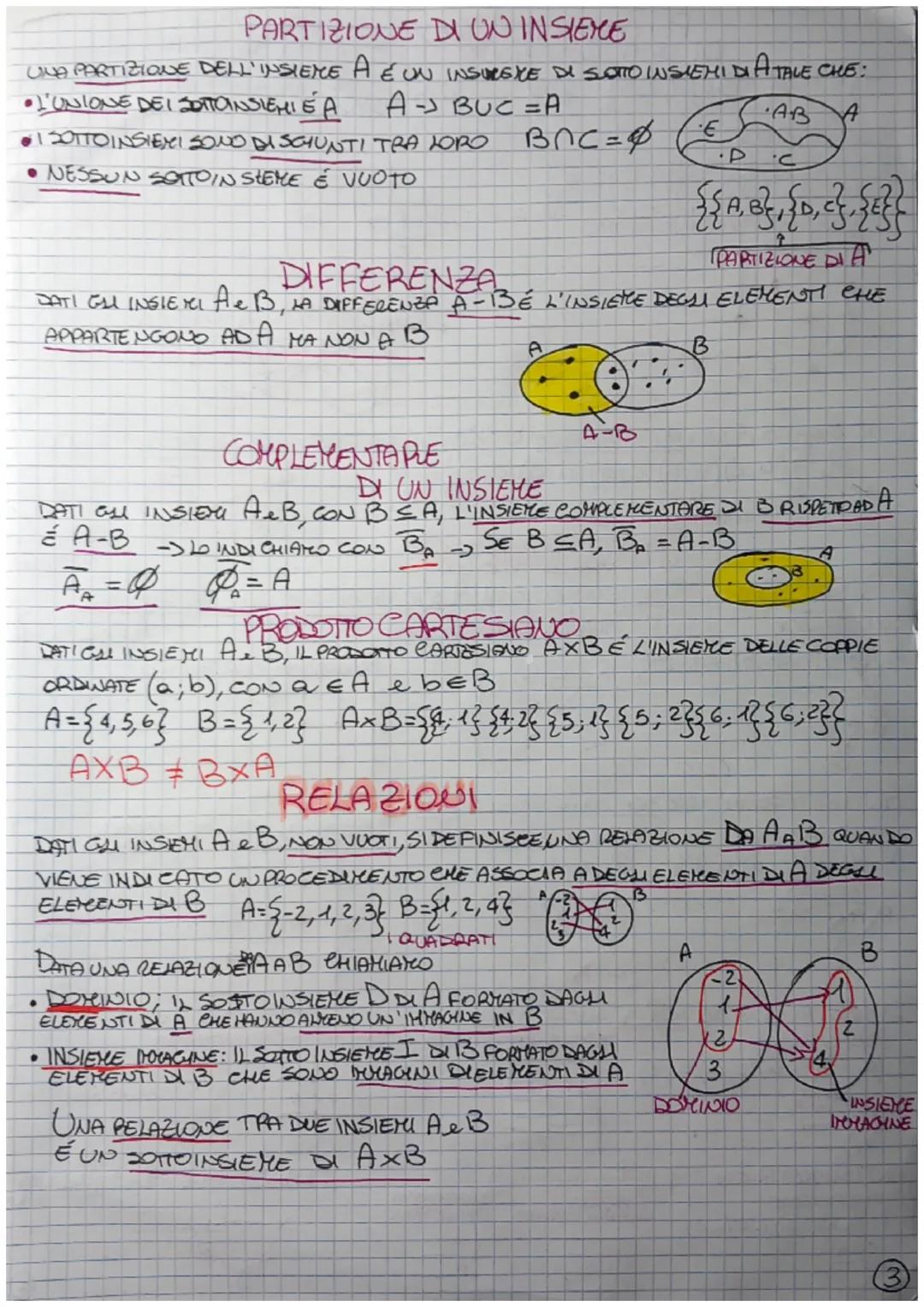 INSIEMI
UN'INSIEME É UN RAGERUPPAMENTO DI OGGETTI, LOOGETTO
E
= APPARTIENE
& =NON APPARTIENE
N-NUMERI NATURALI -> 1,2,3,.... POSITIVI
Z - IN