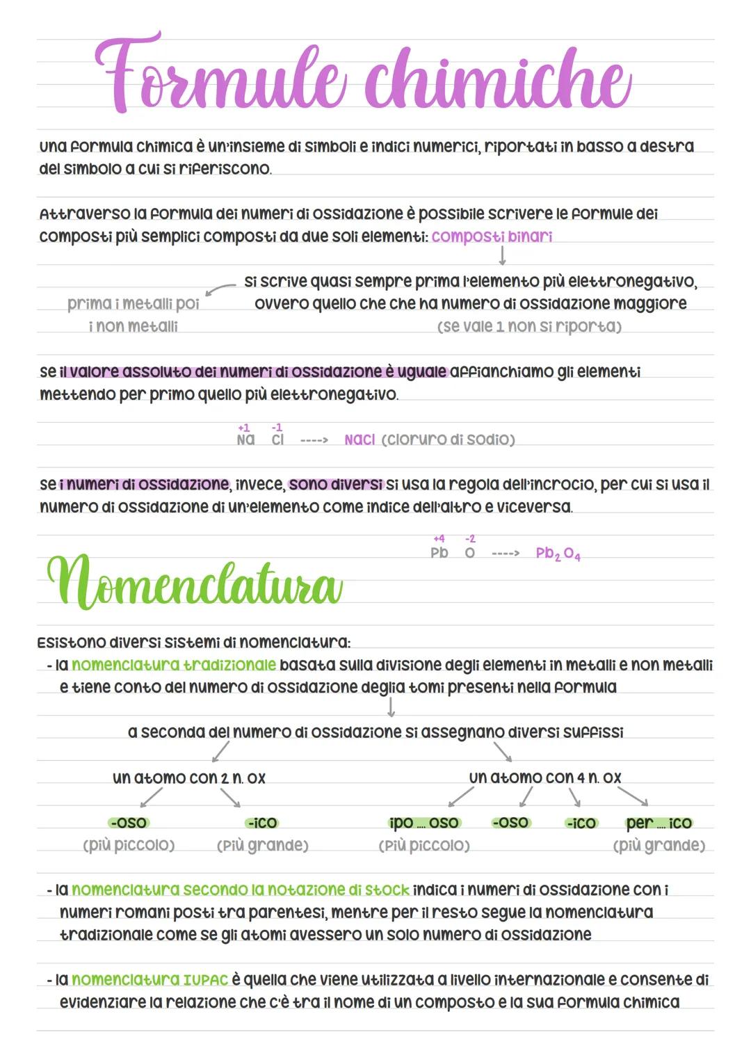 Chimica Numeri di ossidazione
Rappresenta la carica formale che viene attribuita ad un atomo di una molecola o di uno
ione poliatomico, asse