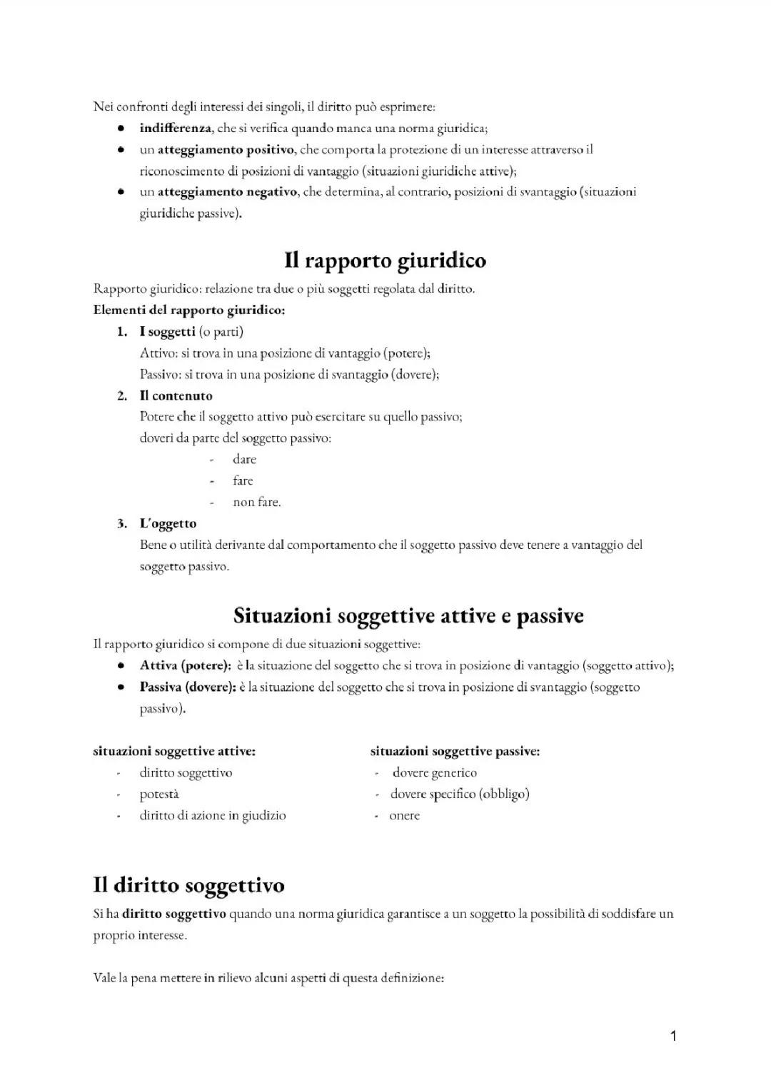 il rapporto giuridico 