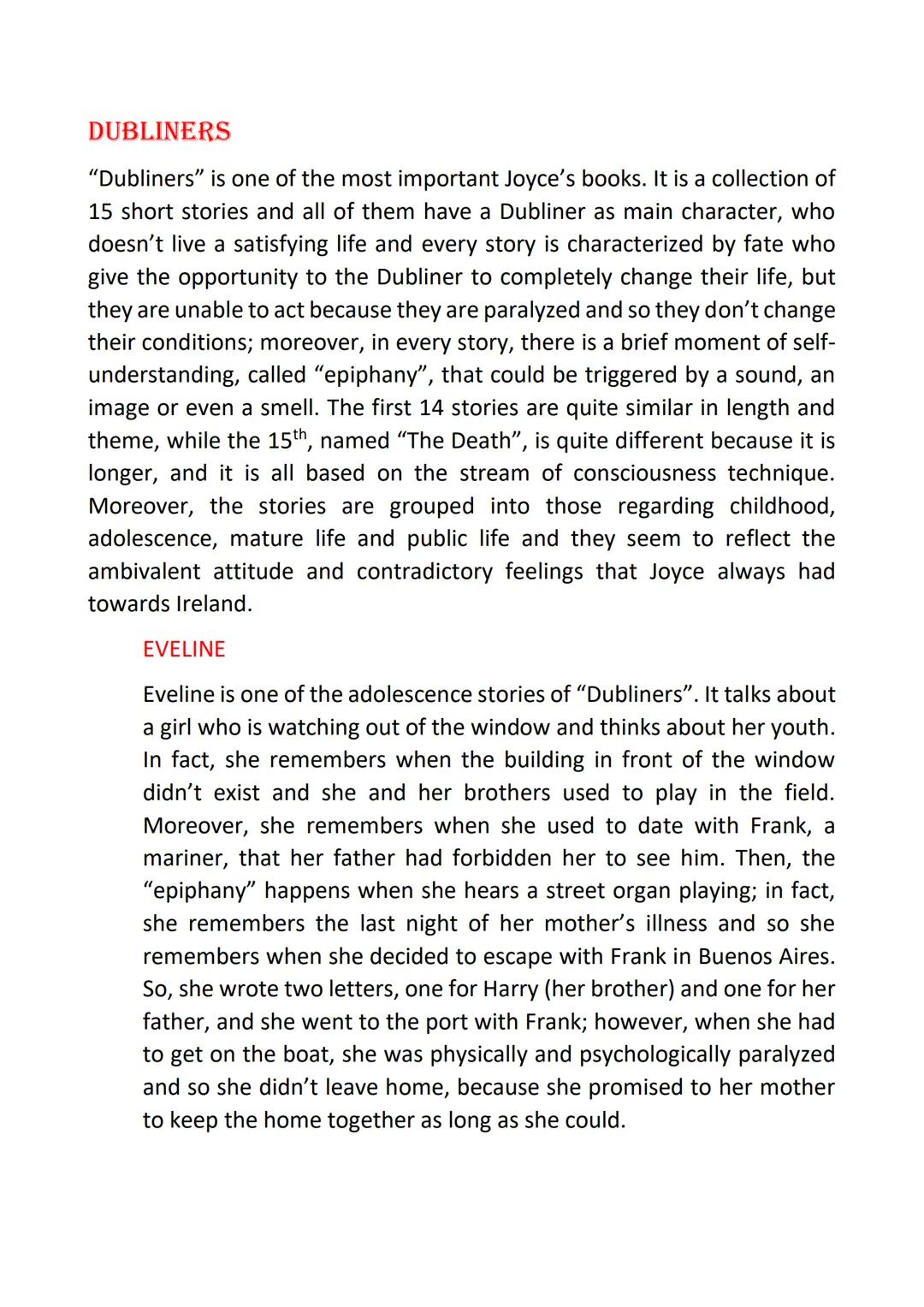 # JAMES JOYCE

James Joyce is one of the most important first-generation authors of the
Modernism. When we talk about him, the key words are