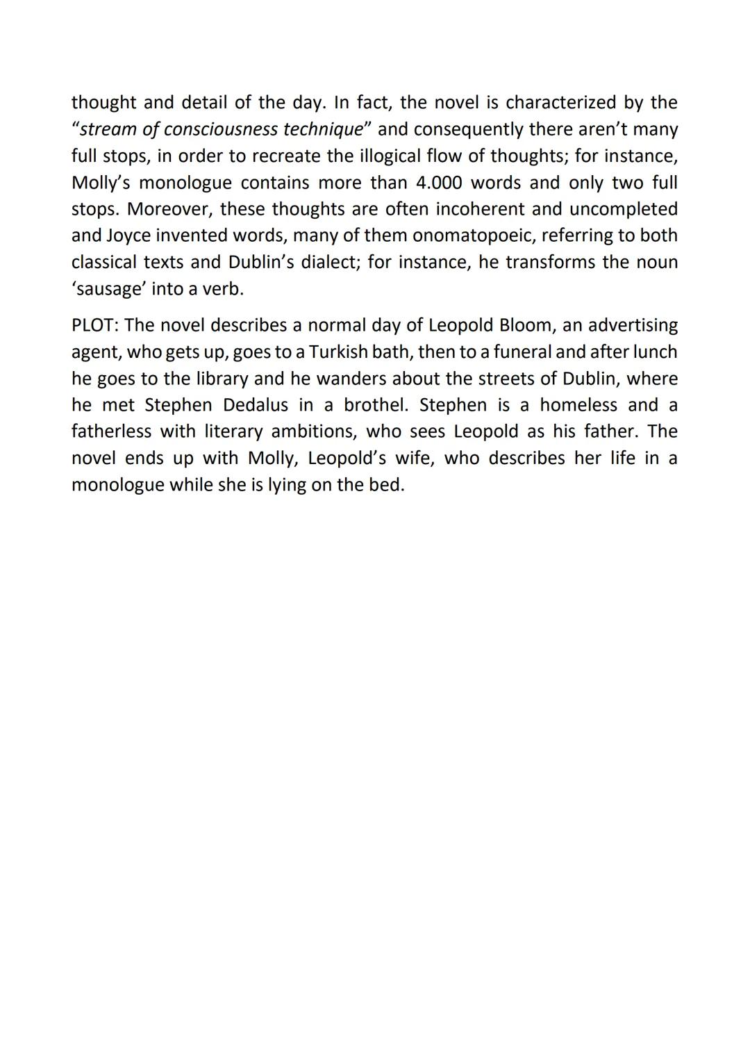 # JAMES JOYCE

James Joyce is one of the most important first-generation authors of the
Modernism. When we talk about him, the key words are