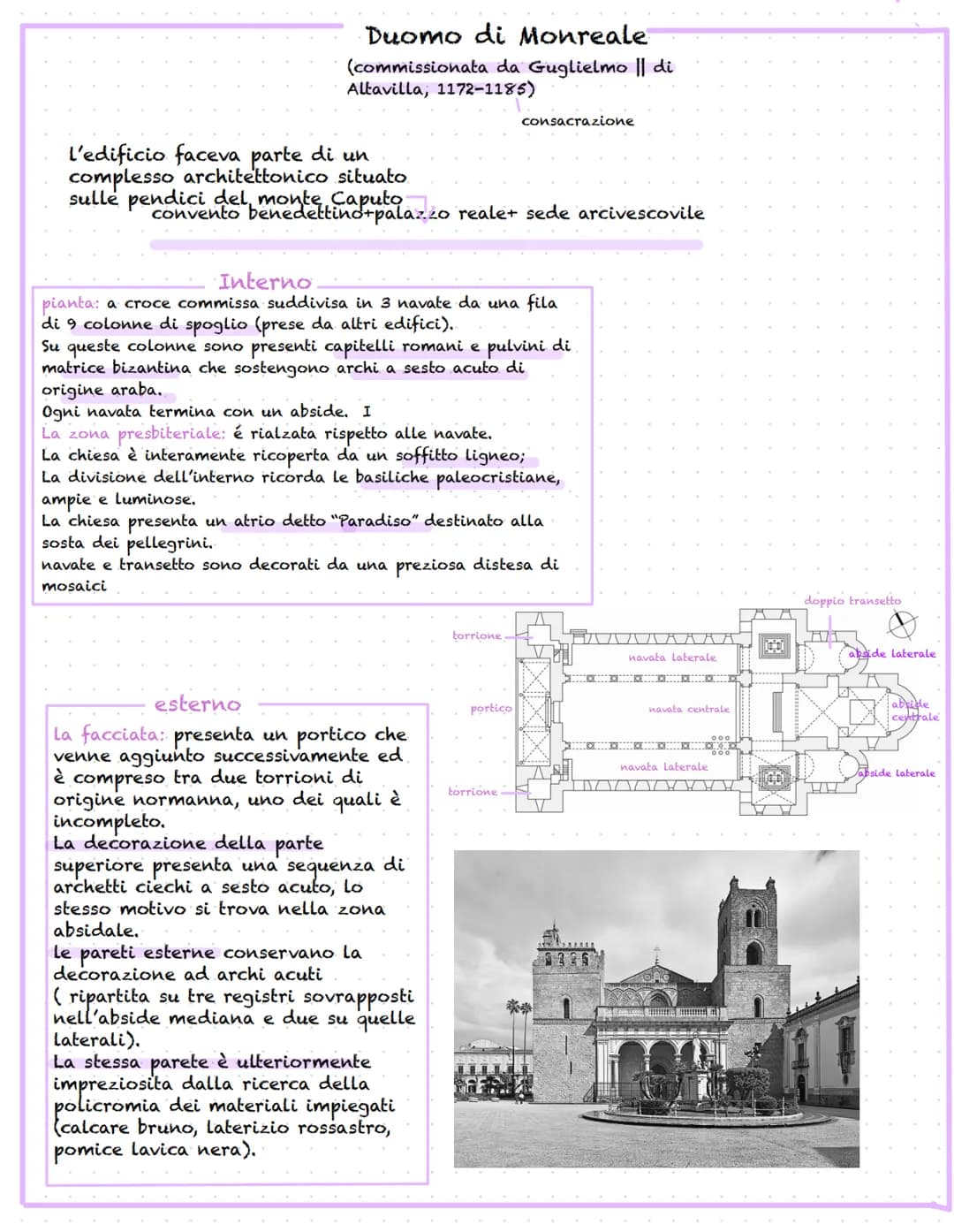 semplice pianta basilicale, priva di transetto,
divisa in tre navate che terminano con tre
absidi semi cilindriche (quella centrale ha il
di