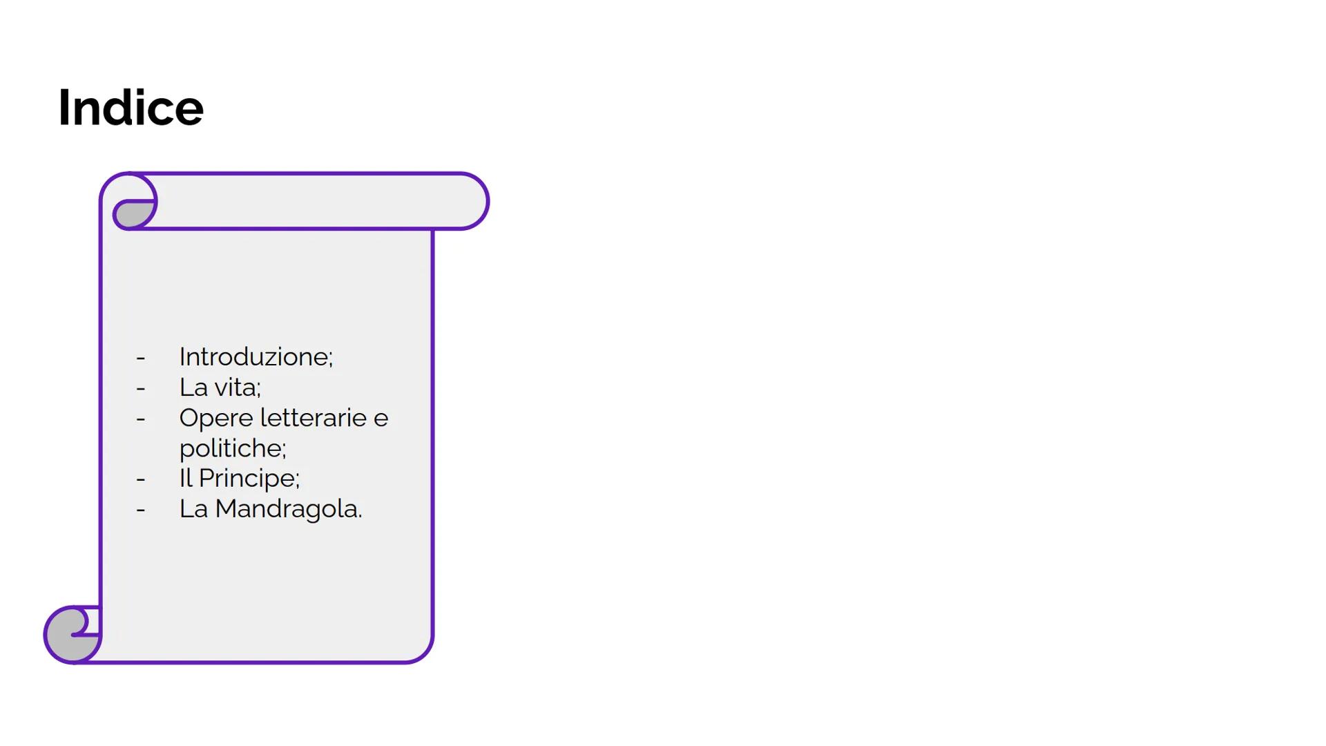 NICCOLÒ MACHIAVELLI Indice
C
-
-
-
Introduzione;
La vita;
Opere letterarie e
politiche:
Il Principe;
La Mandragola. INTRODUZIONE: chi era Ni