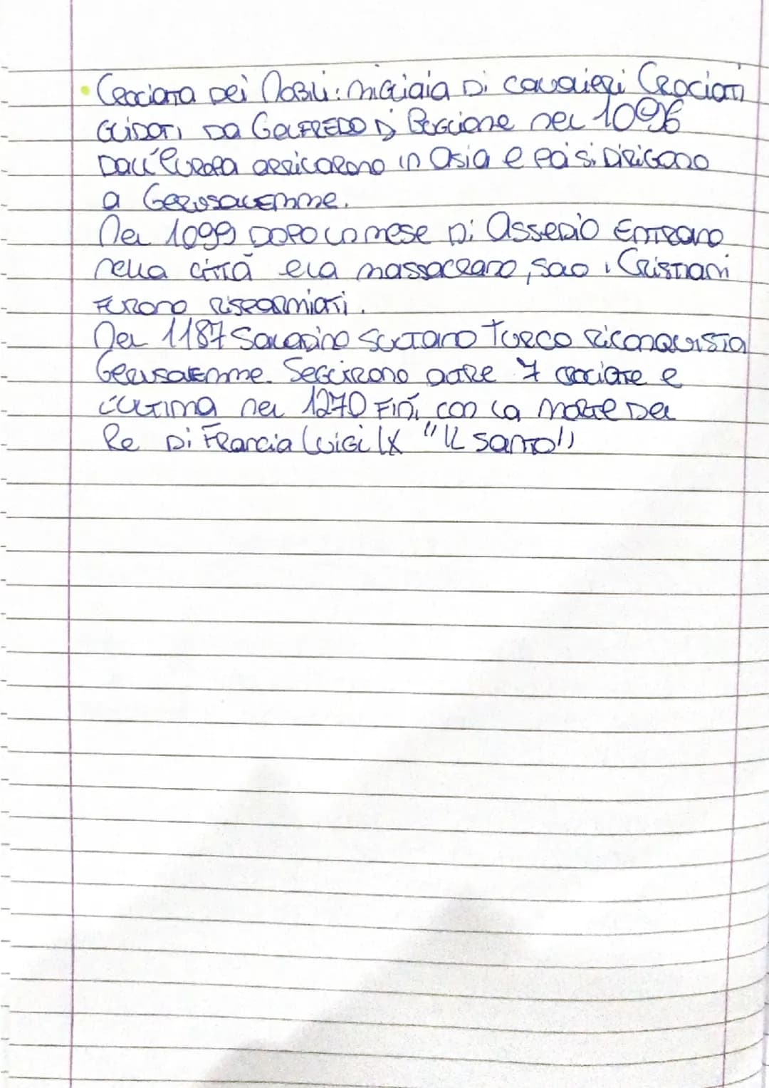 antigioDaismo.
1096 prima crociana.
Reconocista
Le crociare
Leeano II Bandisce la feina crociatia CHiana
I cristiani a saware Gerusalemme. e