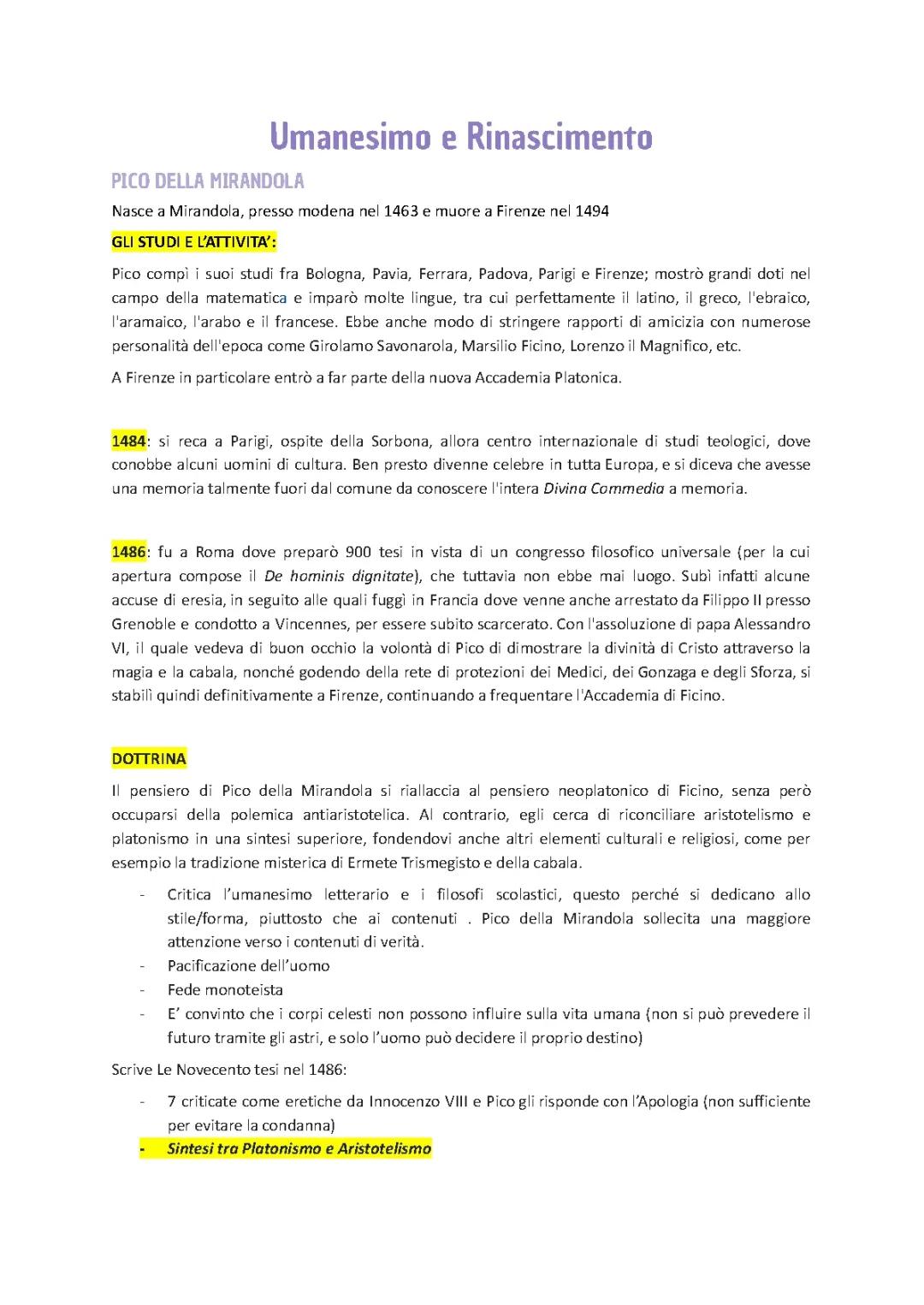 Filosofia umanistica-rinascimentale