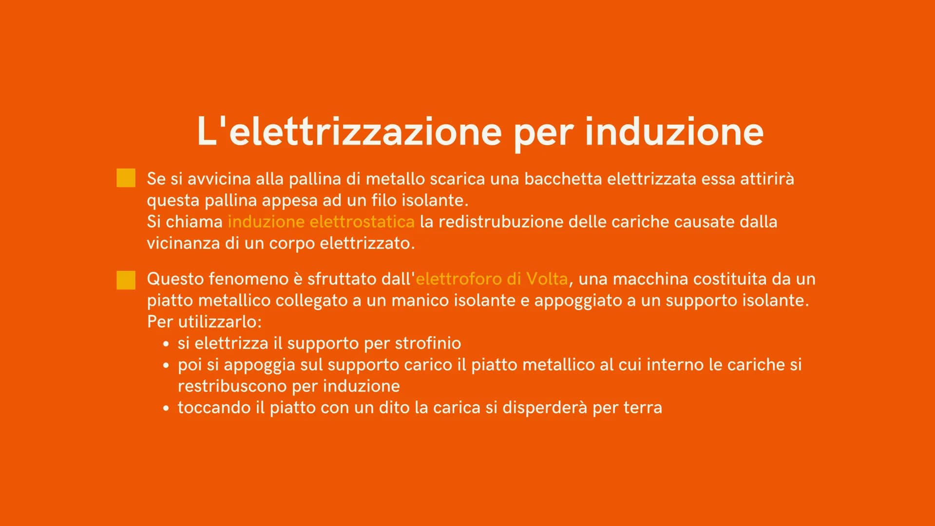 L'elettrizzazione per strofinio
Un corpo si dice elettrizzato quando è divenuto capace di attirare
oggetti. Se abbiamo un paloncino e lo str