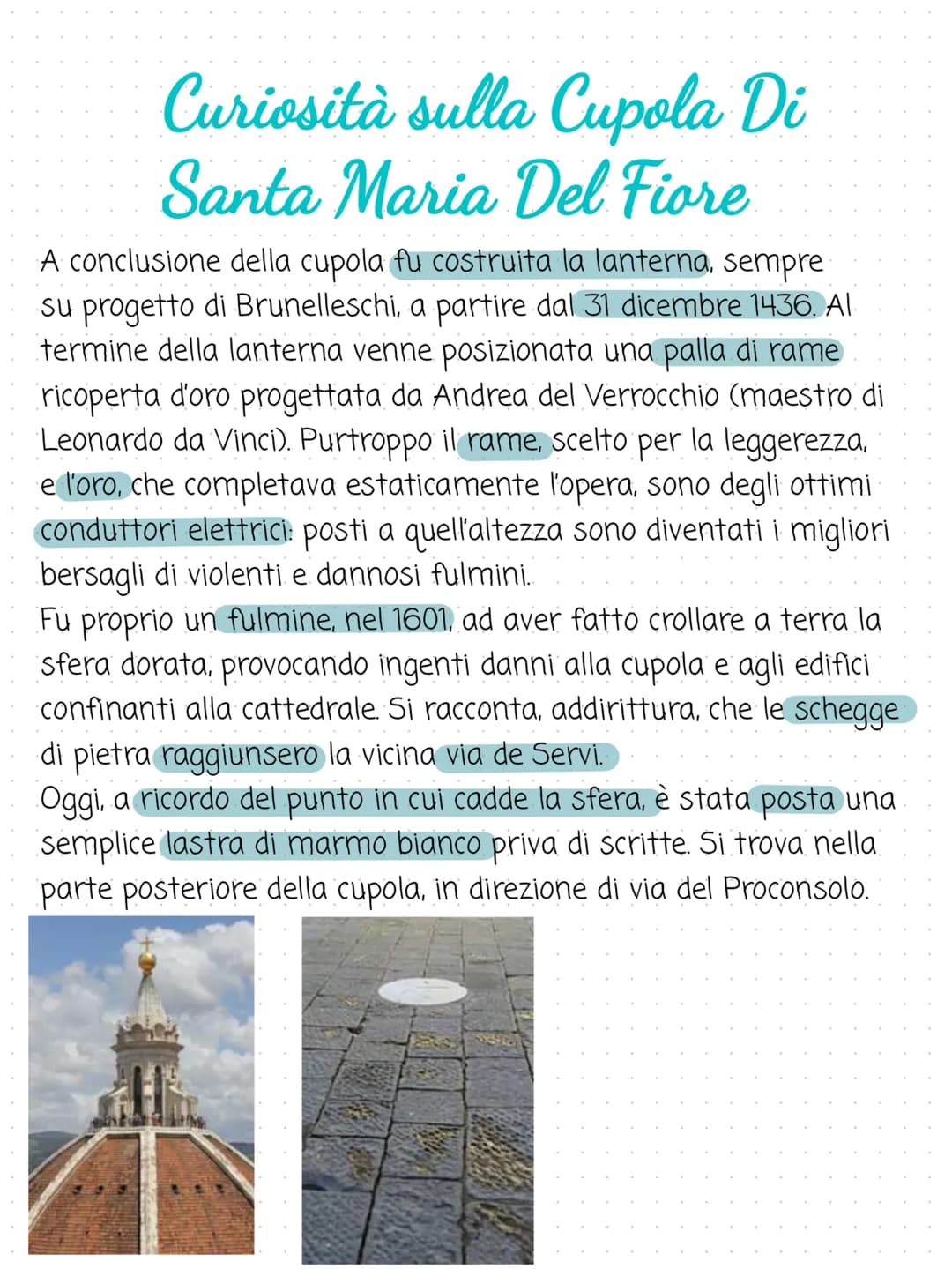Filippo Brunelleschi
Nacque a Firenze nel 1377 da un'agiata famiglia e compì studi
regolari.
Brunelleschi ricevette vari incarichi per reali
