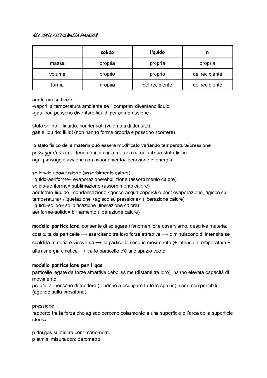 stati fisici della materia
