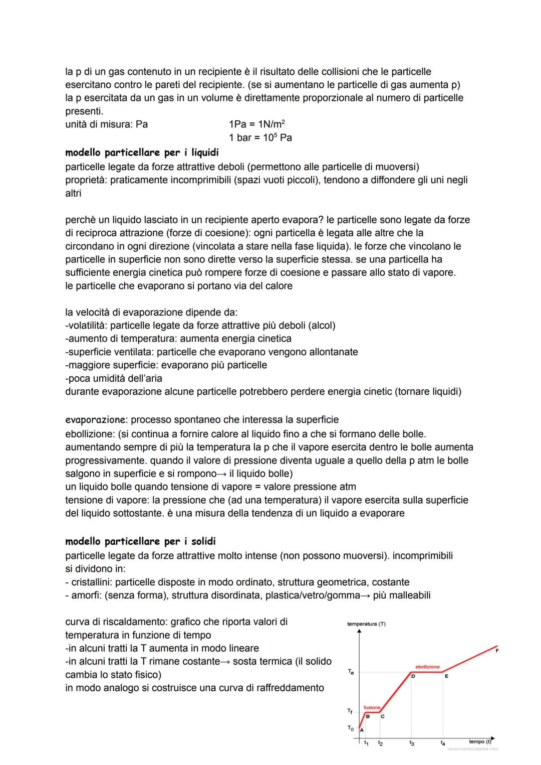 GLI STATI FISICI DELLA MATERIA
massa
volume
forma
solido
propria
proprio
propria
liquido
propria
proprio
del recipiente
aeriforme si divide
