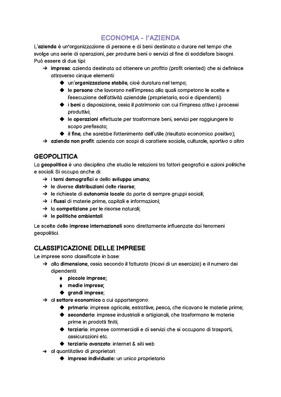 l'AZIENDA [economia]
