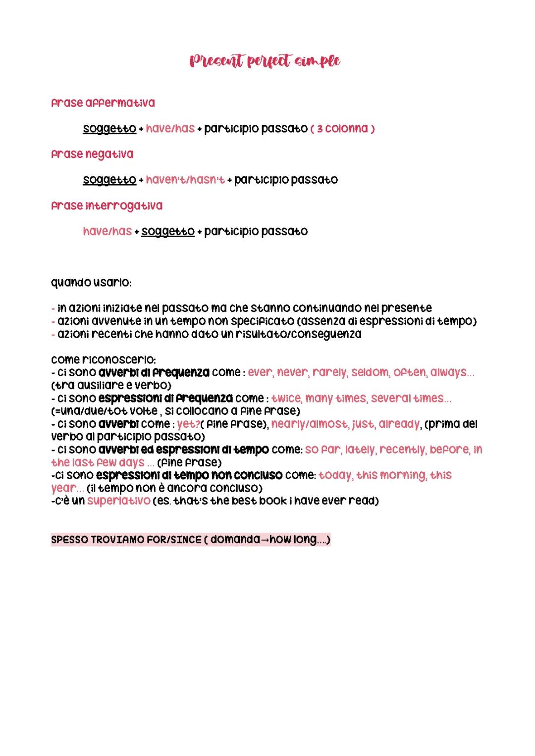 present perfect simple