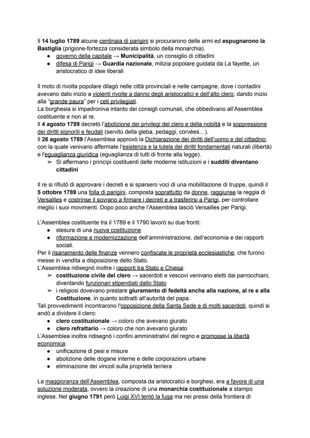 LA RIVOLUZIONE FRANCESE
Dopo il periodo dell'illuminismo, in Francia vi era un diffuso malcontento e una generale
conflittualità, generata d