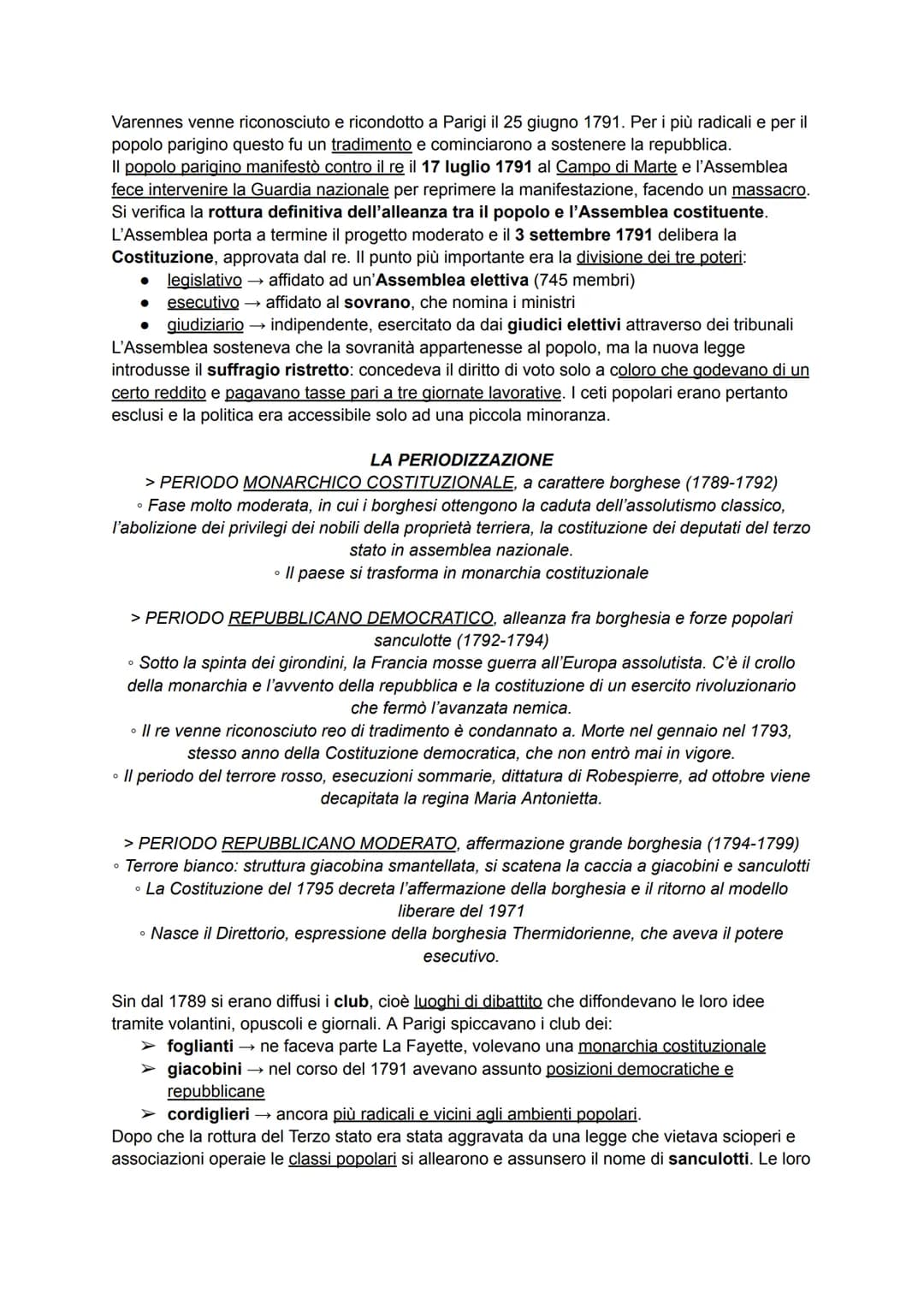 LA RIVOLUZIONE FRANCESE
Dopo il periodo dell'illuminismo, in Francia vi era un diffuso malcontento e una generale
conflittualità, generata d