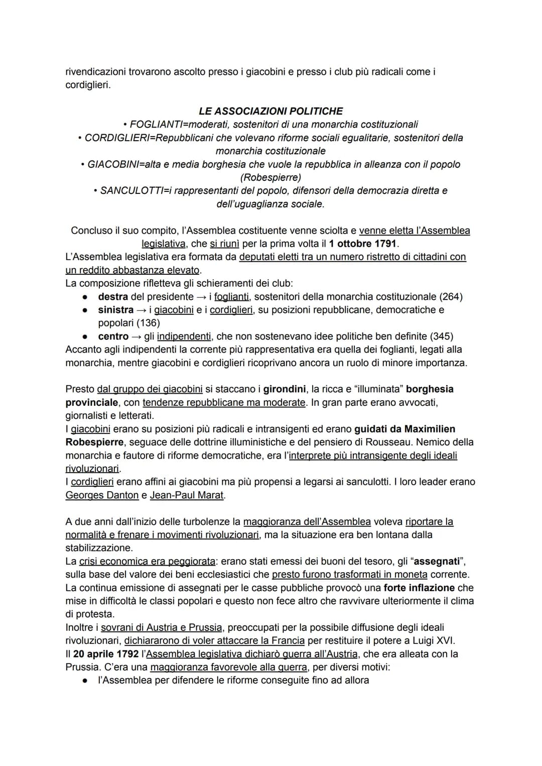 LA RIVOLUZIONE FRANCESE
Dopo il periodo dell'illuminismo, in Francia vi era un diffuso malcontento e una generale
conflittualità, generata d