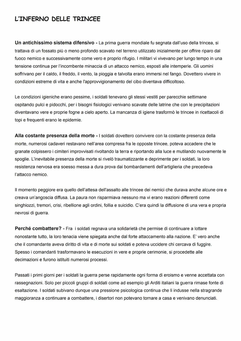 LA PRIMA GUERRA MONDIALE
CAUSE E INIZIO DELLA GUERRA
La prima guerra mondiale fu un conflitto molto duro e sanguinoso e la sua brutalità ver