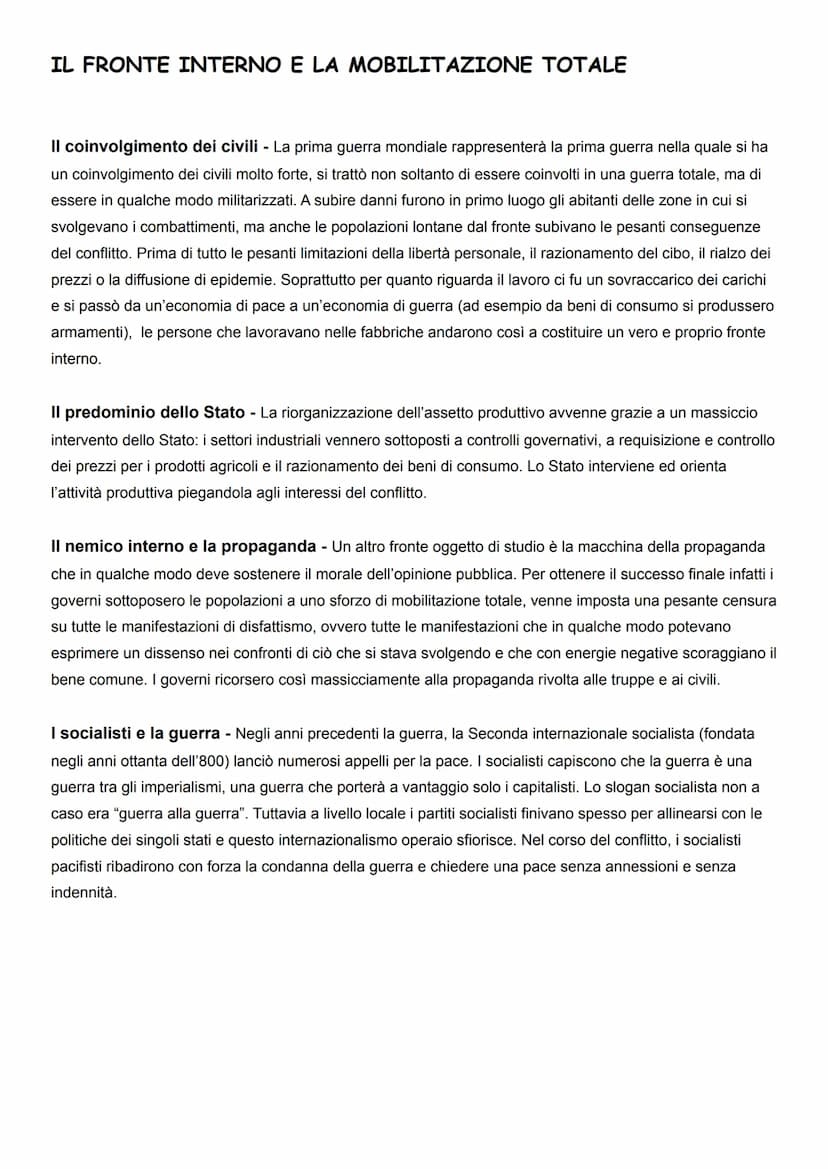 LA PRIMA GUERRA MONDIALE
CAUSE E INIZIO DELLA GUERRA
La prima guerra mondiale fu un conflitto molto duro e sanguinoso e la sua brutalità ver