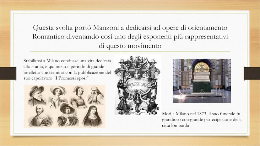 IL ROMANTICISMO
Sapienza Anna Chiara 3B 2021/2022 Alessandro Manzoni
Conte Pietro Manzoni
Manzoni nacque a Milano
nel 1785.
I suoi genitori
