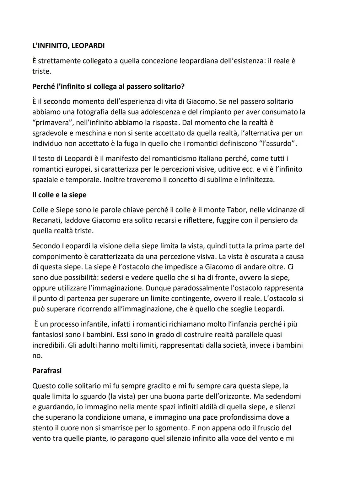 L'Infinito di Leopardi: Analisi e Approfondimenti