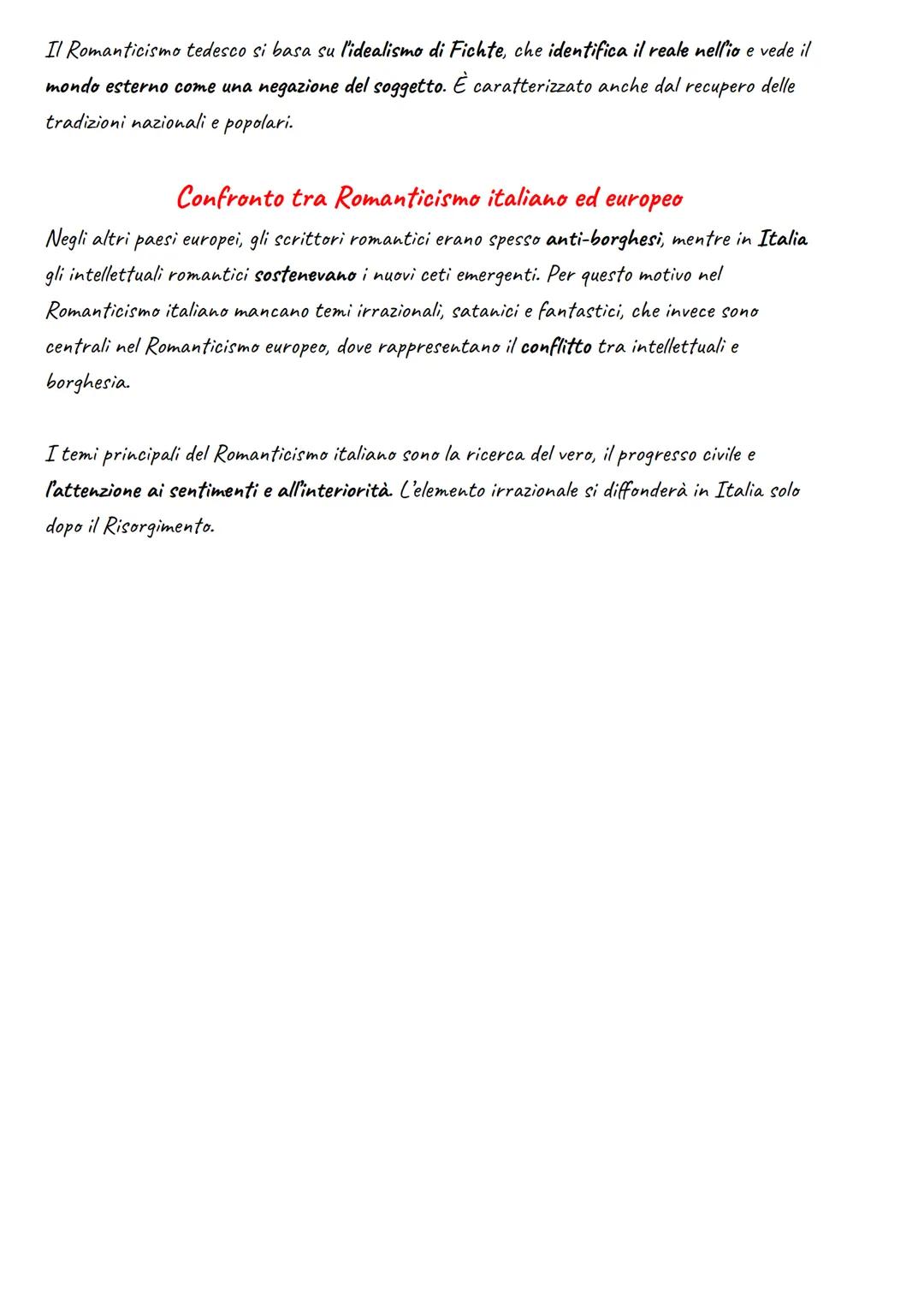 Romanticismo
La parola "romantic" appare per la prima volta in Inghilterra nel Seicento e inizialmente
aveva un significato negativo, rifere